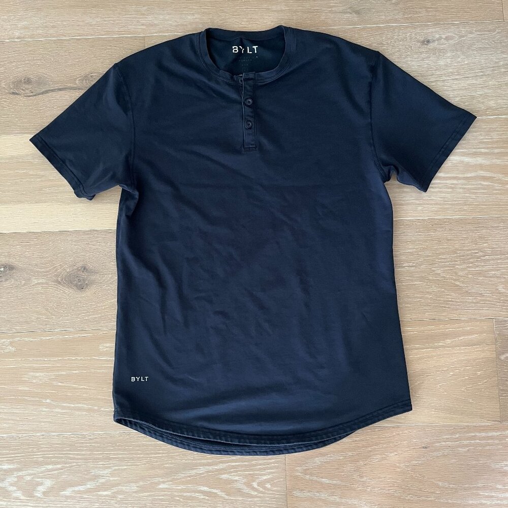 BYLT Basics Blue Short Sleeve Tee Athletic Style